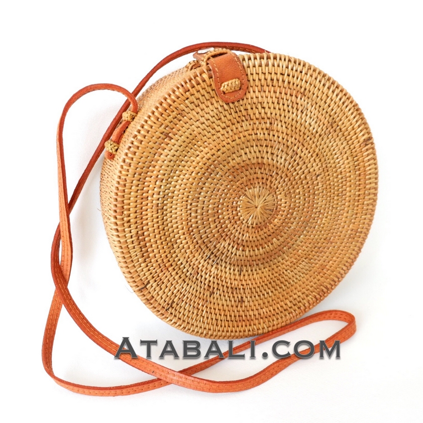 round jute sling bag