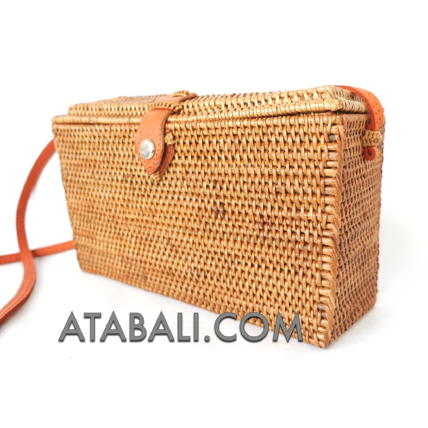 rattan square bag