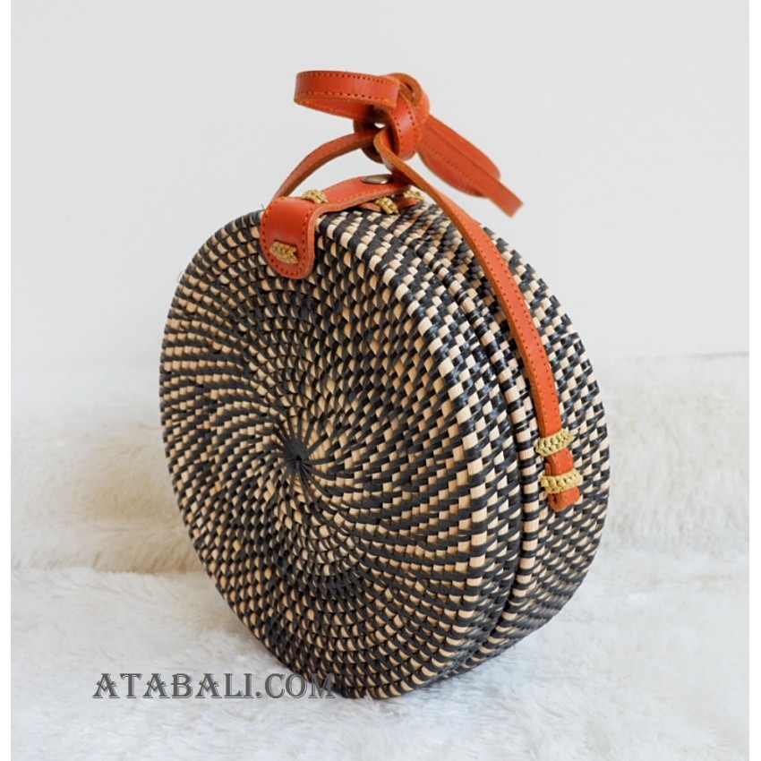 rattan bag black